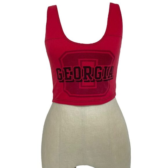 University of Georgia Reworked Cropped T-Shirt Tank (XS/S) - Picture 3 of 3